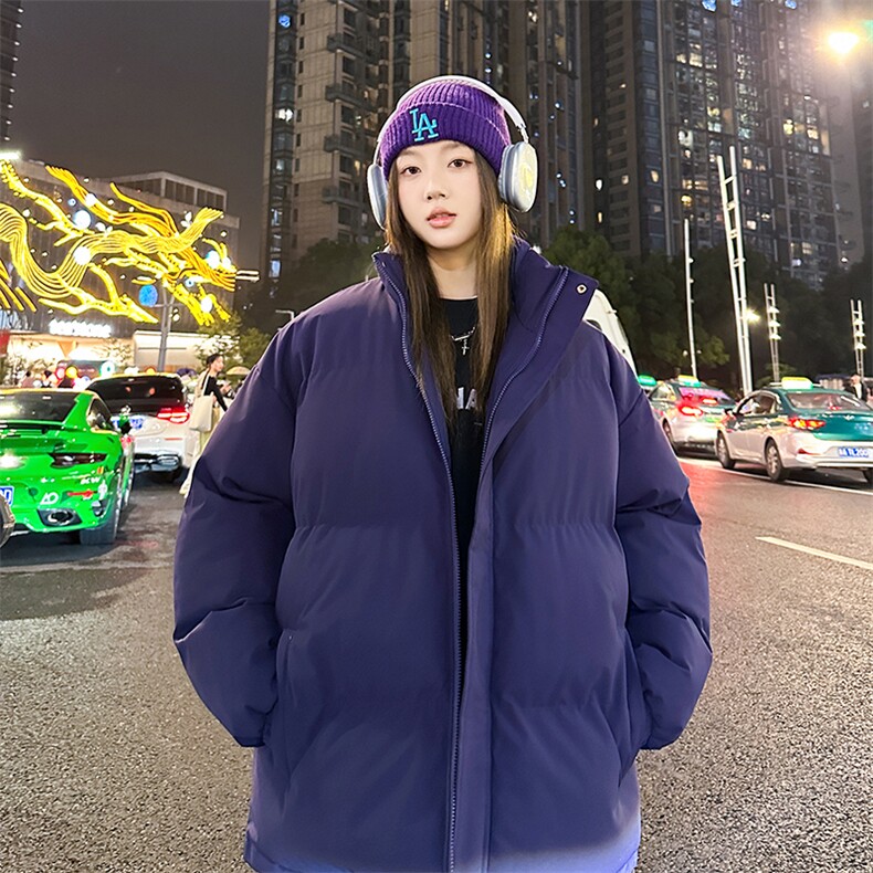 抖音得物宽松情侣立领面包服休闲百搭棉服AB-MY2276-P55控98,男装棉衣,星座717