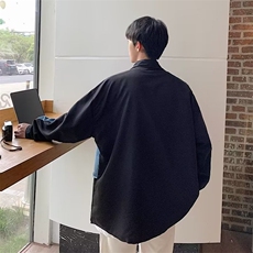 男春秋情侣宽松休闲衬衣C632P42，男装衬衫，星座1116-2