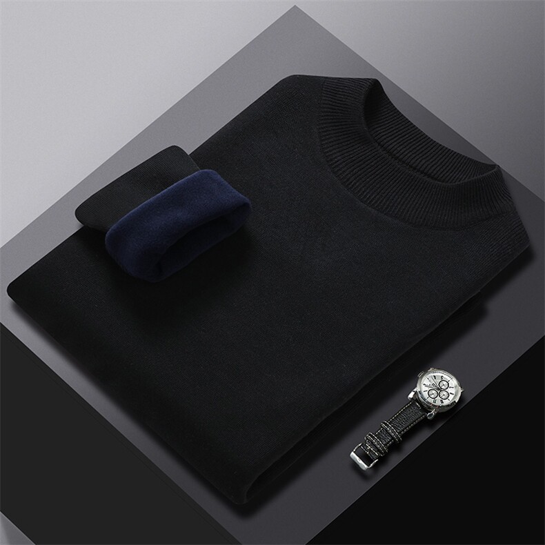 2023-403-1-M668-P26男跑量新款半高领一体绒毛衣针织衫时尚帅气，男装针织衫/毛衣，星座1018