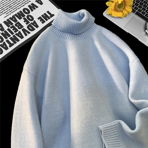特批毛毯时尚宽松休闲半高领纯色毛衣针织衫A247-M900 特批38控68图片