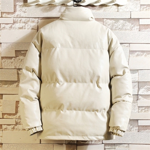 PM51132-P120 立领pu皮棉衣男大码面包服男棉服男棉袄男图片