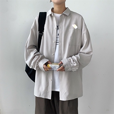 20港风新款男女情侣蝴蝶反光印花衬衫学生衬衣外套504-W2035-P32，男装衬衫，星座504