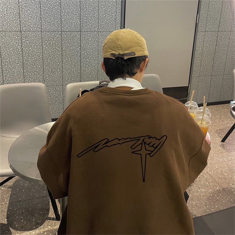 特P25控48秋冬新款男士圆领卫衣宽松休闲日常百搭上衣WQ2455,男装卫衣,电商B370