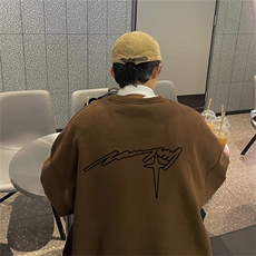 特P25控48秋冬新款男士圆领卫衣宽松休闲日常百搭上衣WQ2455，男装卫衣，电商B370