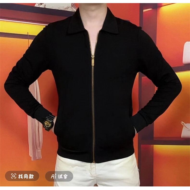翻领拉链长袖现货百搭25秋季j166-p55,男装卫衣,星座1602（原101B）