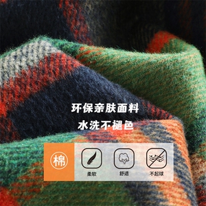 特P50无差价宽松街头撞色格子男士大码呢料夹克外套J637偏大一码图片