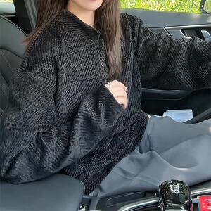黑白条纹亨利领卫衣男款秋季重磅小香风长袖打底衫MTX33图片