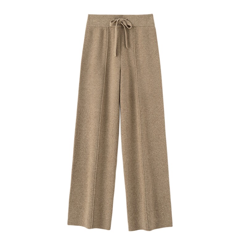 2024秋冬新款羊毛女士羊毛阔腿裤,女装休闲裤,润辉羊绒