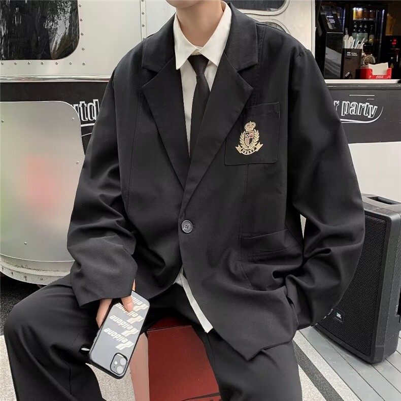 男青春流行简约气质长袖潮时尚平驳领标准西服上衣W1019P45,男装西服,星座1116-2