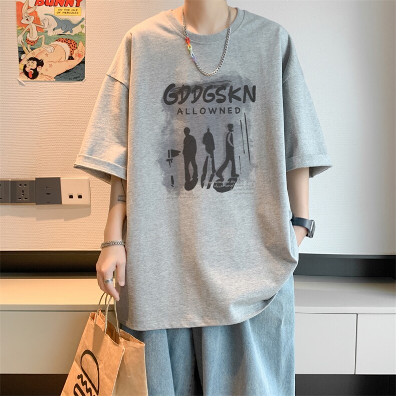 已注册/夏季内景纯棉美式重磅短袖T恤男潮宽松打底衫DT00084/P25,男装T恤,电商B316
