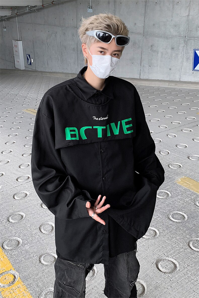 男装衬衫24春季韩版印花长袖衬衫男士痞帅衬衣XZ514-2-202413-P78,男装衬衫,星座514-2(原B239)