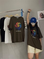 夏季新款图案大版T恤，女装T恤，JIAN.Z 简.站