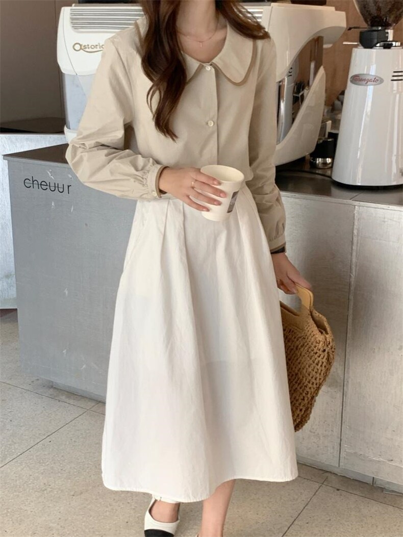 现货娃娃领韩系布小衫，其它，汐美