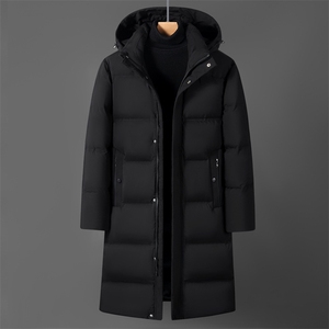 羽绒服冬中长款连帽极寒保暖加厚加长大码外套6809-P180298图片