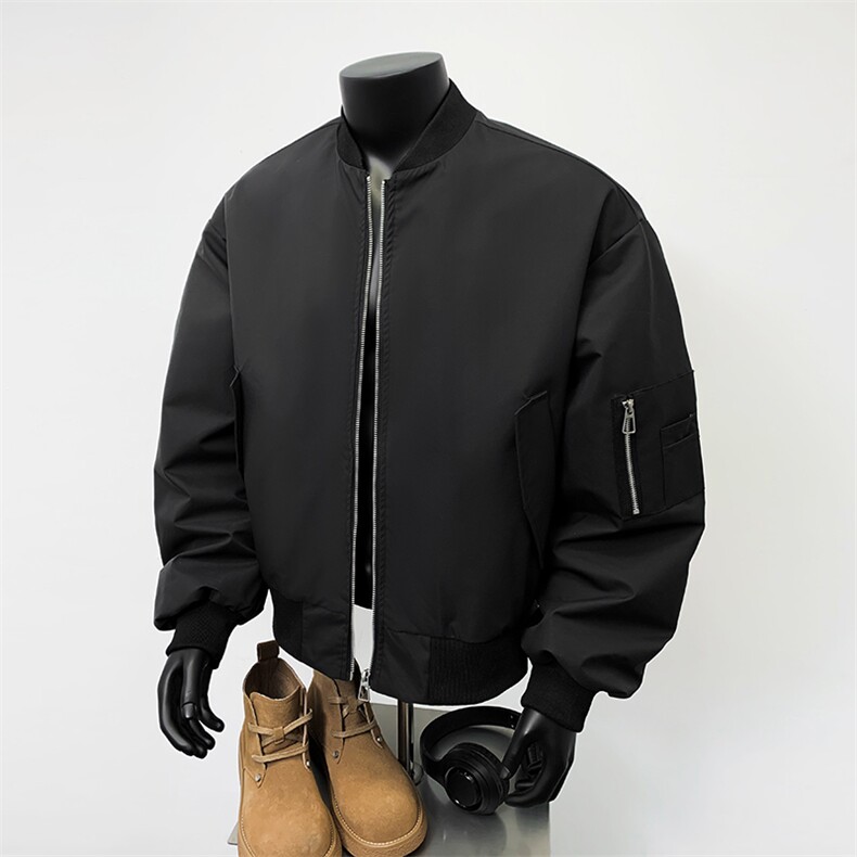 假模-美式高级感飞行员夹克棒球服男9017-P80,男装夹克,电商B380（原B361）