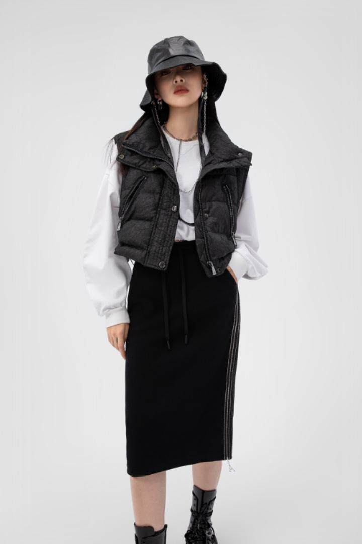 潮牌羽绒马甲，女装马甲，zha ha