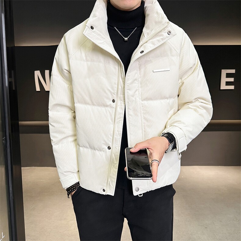 男士羽绒服2024新款冬季简约潮牌立领男装外套A313-8636-P225,男装羽绒服,电商A313