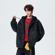 简约百搭宽松夹克男2026春季新款休闲潮流外套XZ309JK8001P98，男装夹克，星座309（原A406）
