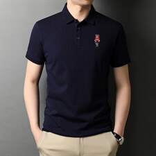 夏季新款男士翻领短袖t恤中年有领男装上衣服休闲POLO衫，男装T恤，电商B212（原钱塘6029）