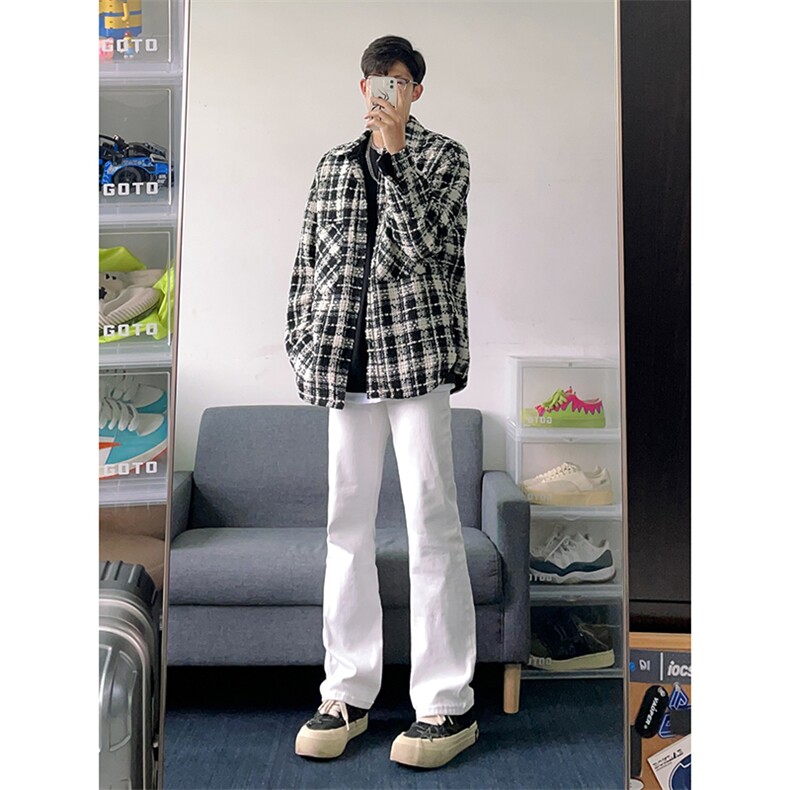 B221美式ins高街暗黑小众修身弹力休闲牛仔裤LK23010-P60控78,男装牛仔裤,电商B221