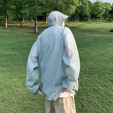 2024年夏季新款港风日系UPF50+户外连帽时尚防晒衣男女FS123-P40，男装防晒衣，星座313A(原308A-2)