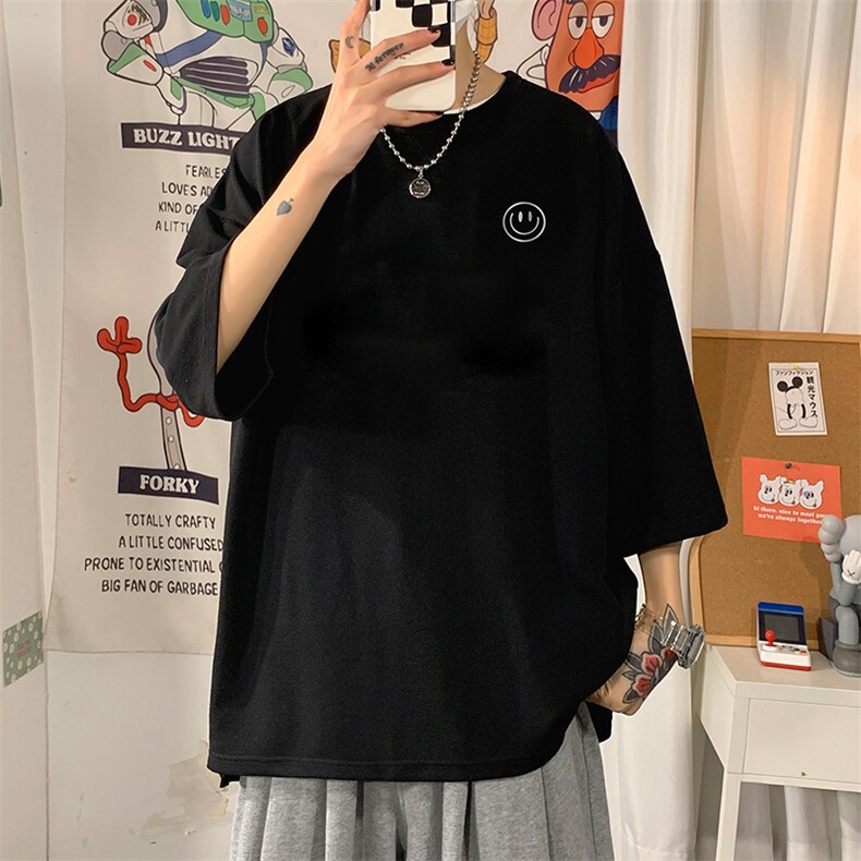 Q11224-P30春夏季七分袖t恤男大码五分袖男短袖中袖,男装T恤,电商A040