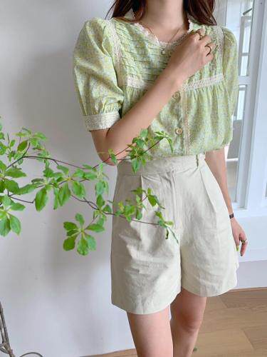 花色短袖上衣，女装，FUMEI赋美