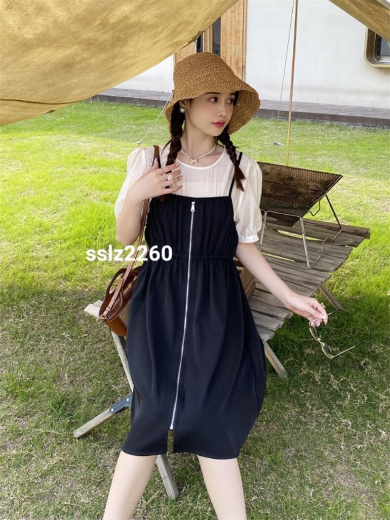 时尚韩版休闲修身连衣裙，显瘦中长款，女装连衣裙，时尚靓姿