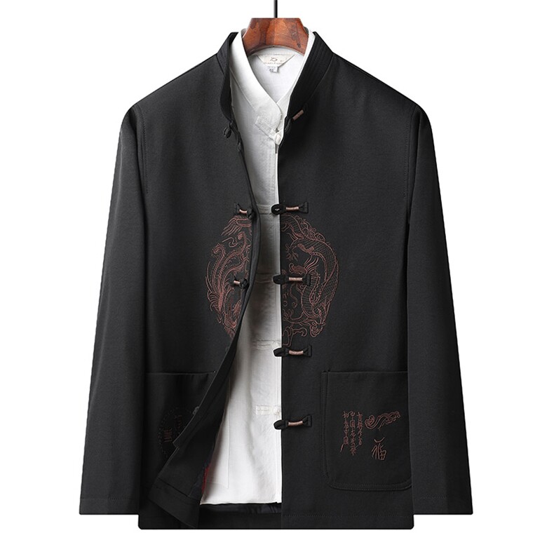 2023秋冬风男装龙凤呈祥刺绣唐装汉服外套夹克BD918-P105,男装夹克,星座1105-3