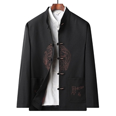 2023秋冬风男装龙凤呈祥刺绣唐装汉服外套夹克BD918-P105，男装夹克，星座1105-3