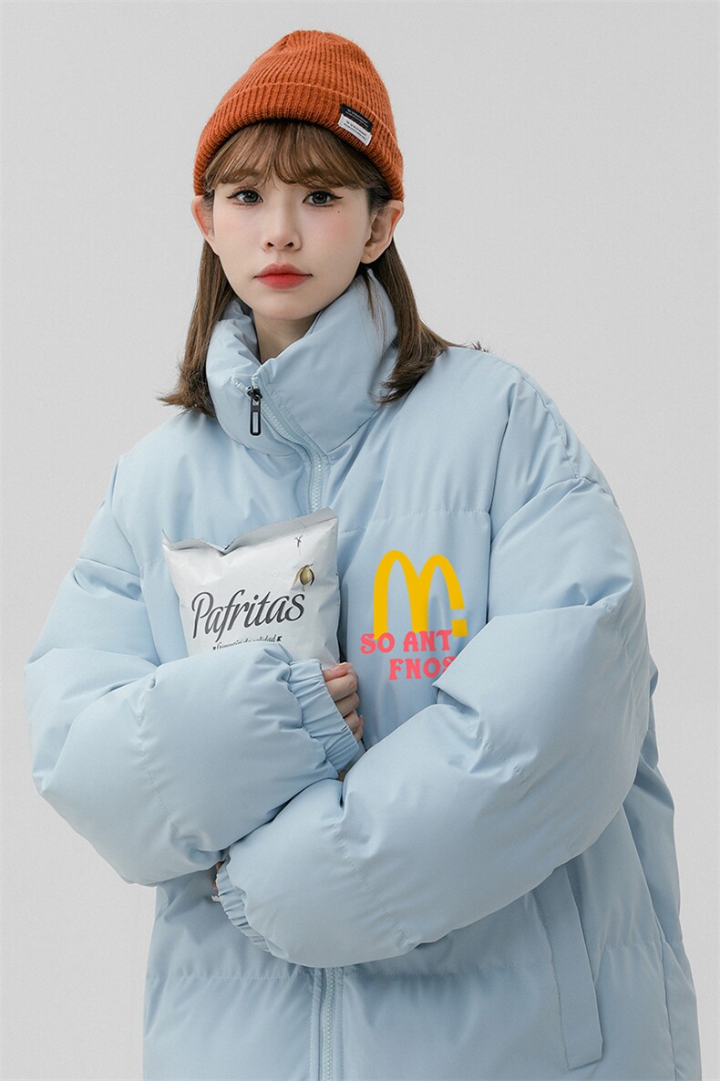 中性风23冬季时尚百搭潮流字母印花棉服外套MY62063P85控118,男装棉衣,电商A268