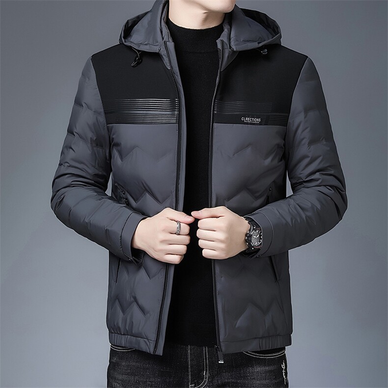 中年男士脱卸帽羽绒服常规款冬季休闲白鸭绒外套SFT92938-P350,男装羽绒服,电商B212（原钱塘6029）