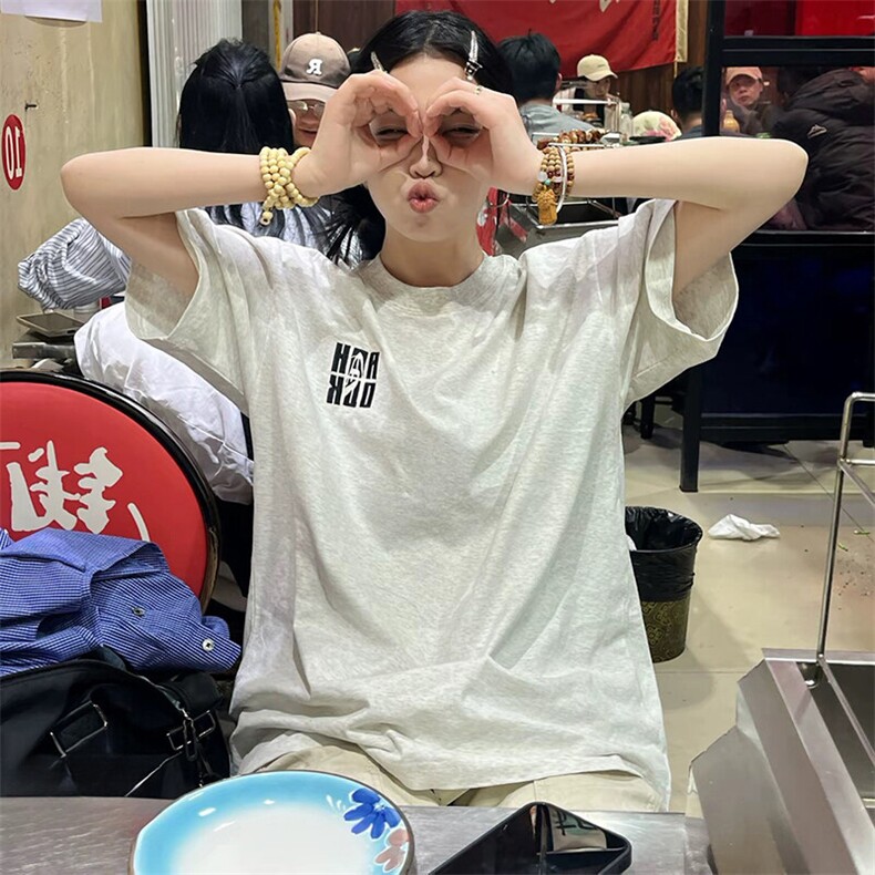 万针全刺绣工艺抖音得物高品质260克重磅纯棉双纱美式高街短袖T恤,男装T恤,电商A486