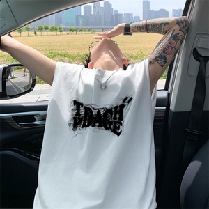 量大优 得物抖音高品质重磅230克美式印花无袖t恤背心WB256 特P18图片