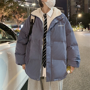 新款四色加绒加厚羊羔毛棉衣男年棉服学生面包服外套 W2147-P78图片