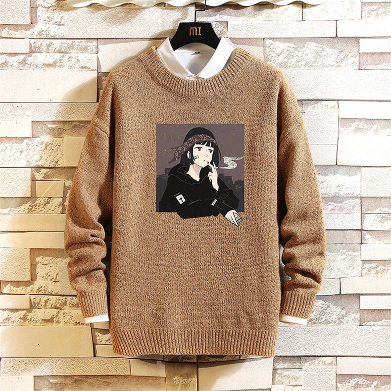 M19122-P45加绒款-P65加厚加绒毛衣男大码毛线衣男针织衫男线衫,男装针织衫/毛衣,电商A040A