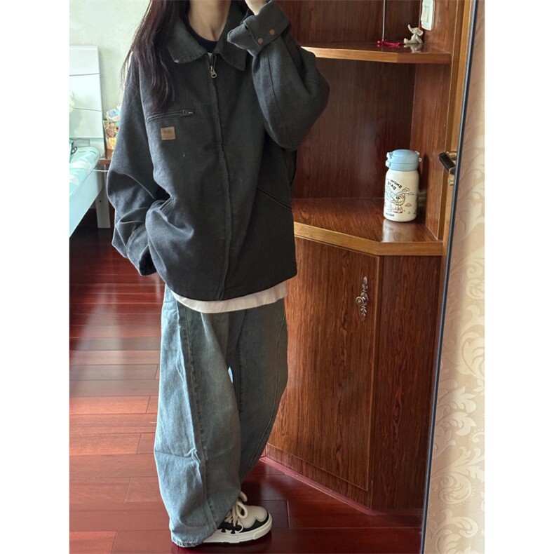 【有货】底特律夹克男款春秋美式水洗做旧短款工装外套Y188CC-P75,男装夹克,星座1007（原301D）