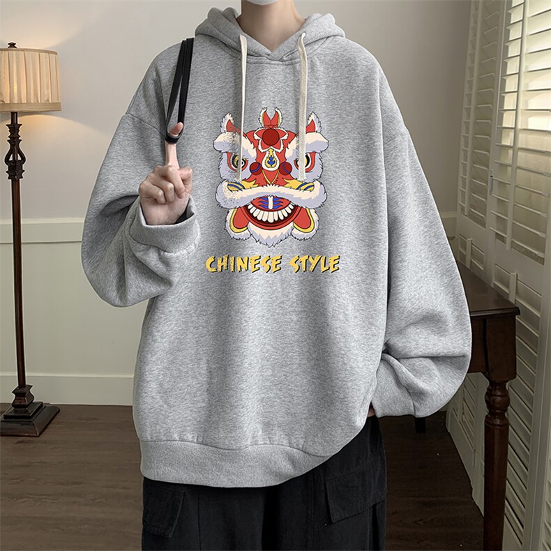 连帽卫衣男大码运动服帽衫外套WY2185-P35加绒款-P40,男装卫衣,电商A040