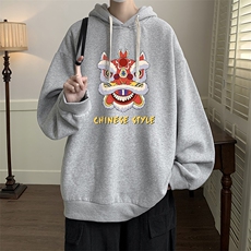 连帽卫衣男大码运动服帽衫外套WY2185-P35加绒款-P40，男装卫衣，电商A040