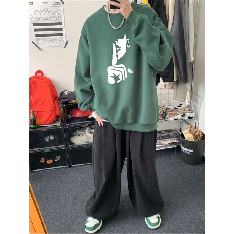 特P25控48秋冬新款男士圆领卫衣宽松休闲日常百搭上衣WQ2427,男装卫衣,电商B370