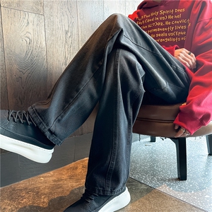 K1223-p35-控58 oversize cleanfit牛仔裤褶皱直筒裤老爹裤长裤图片