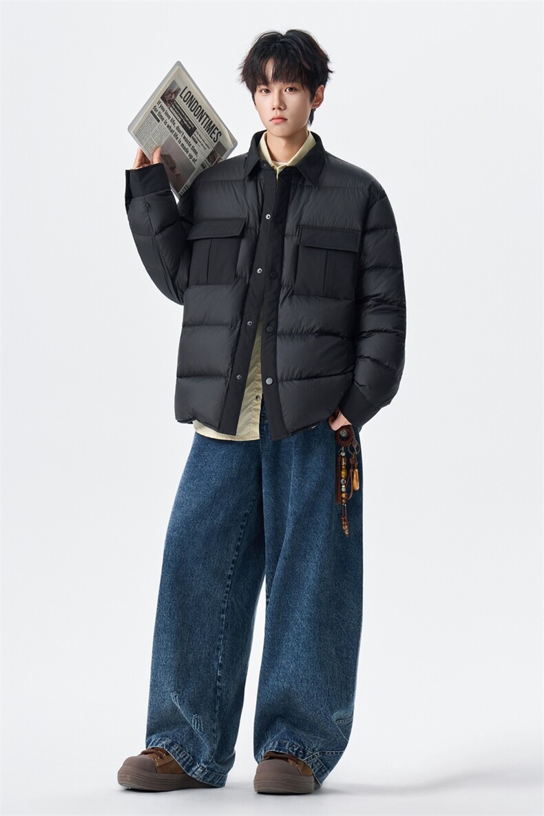 冬季新款羽绒服男潮流潮牌轻薄白鸭绒短款外套XZ309Y95706P158,男装羽绒服,星座309（原A406）