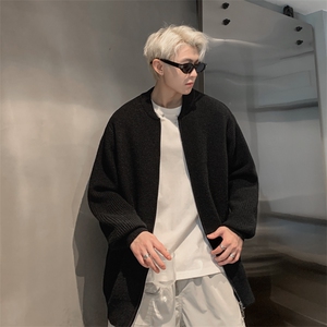 ！棒球领双拉链开衫针织毛衣男 CP16-特p55图片