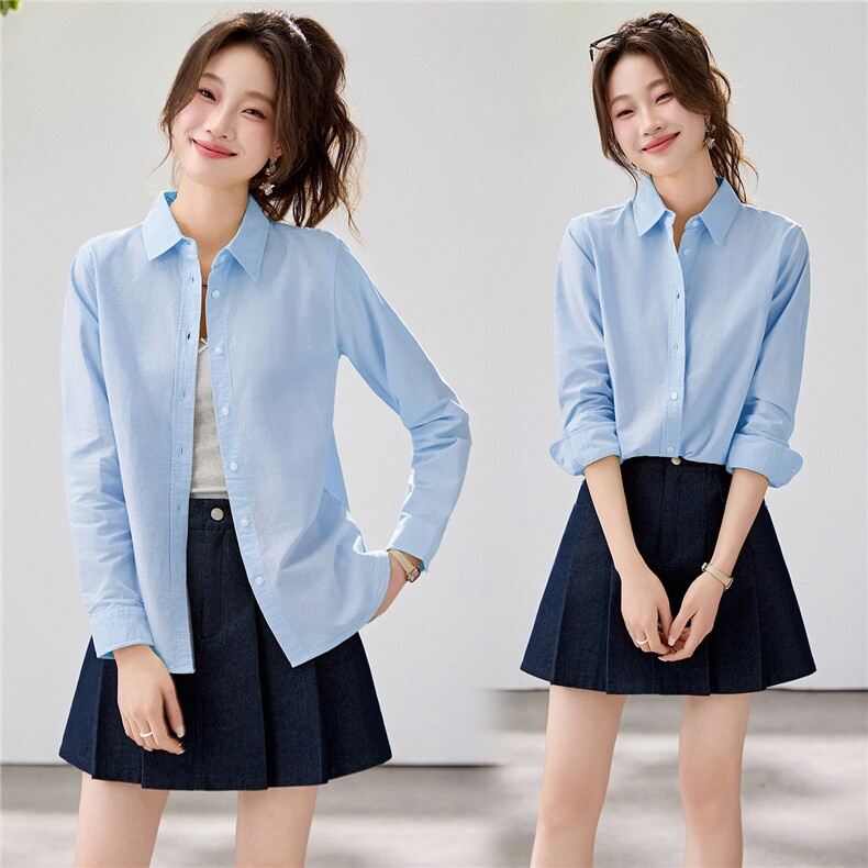 2026春夏新款黄蓝条纹衬衫女宽松显瘦元气少女感衬衣显白温柔风，女装衬衫，艾米