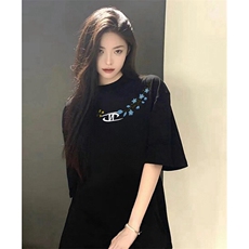 万针全刺绣解构设计260克重磅双纱纯棉高品质美式高街短袖T恤特33，男装T恤，电商A486