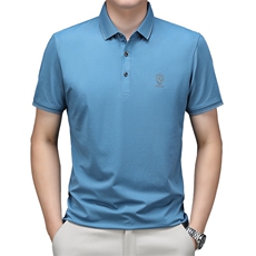 男夏季免烫短袖t恤男高级感商务polo衫休闲半袖体恤HMQ352-P58，男装Polo衫，星座1105-3