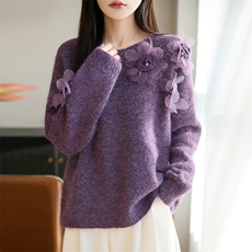 2025年秋季时尚百搭通勤简约休闲套头针织衫，女装针织衫/毛衣，唐诺