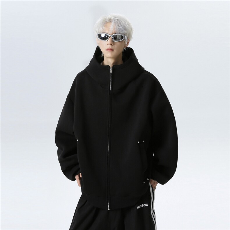 短款廓形连帽开始卫衣男女2025春秋季重磅外套JK708-P78,女装短外套,电商C307