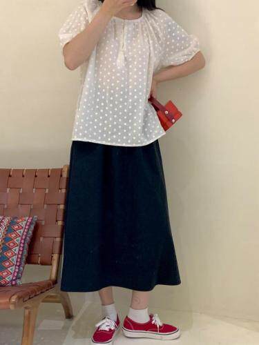 夏季新款韩系百搭纯色上衣，女装，Here Bella(5F)