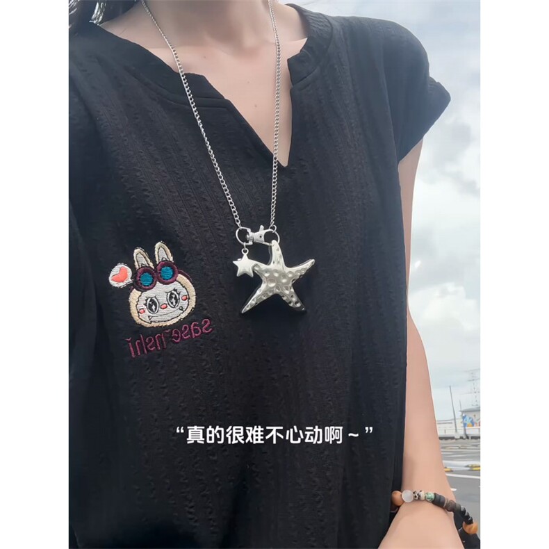 XZ809A/FFF07/P35/控48肌理感绣花labubu背心T恤,男装背心/马甲,星座809A(原222-1)
